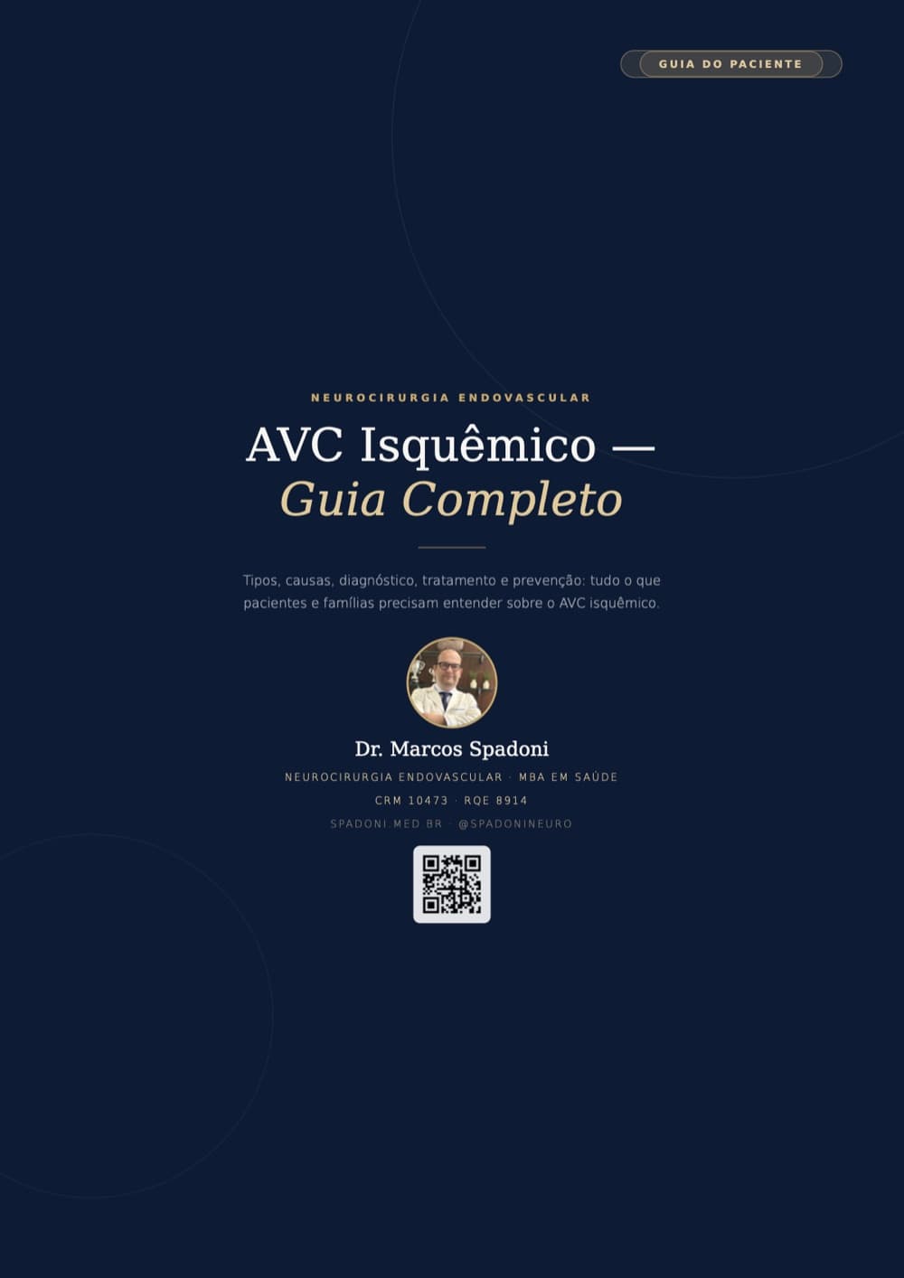 Capa do guia AVC Isquêmico — Dr. Marcos Spadoni